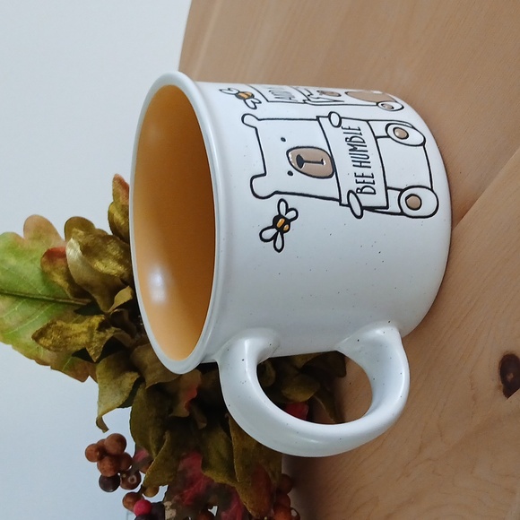 BEE HUMBLE AND KIND Embossed Bears Bees Mug 16 oz - Picture 3 of 8
